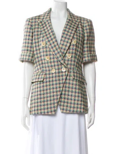 Pre-owned Veronica Beard Tweed Pattern Blazer In Multi