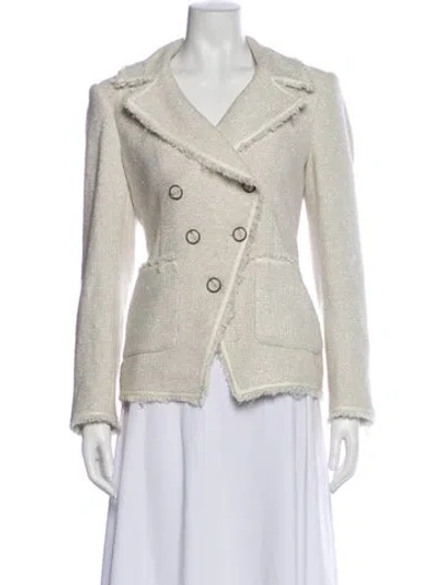 Pre-owned Veronica Beard Tweed Pattern Blazer In Multi