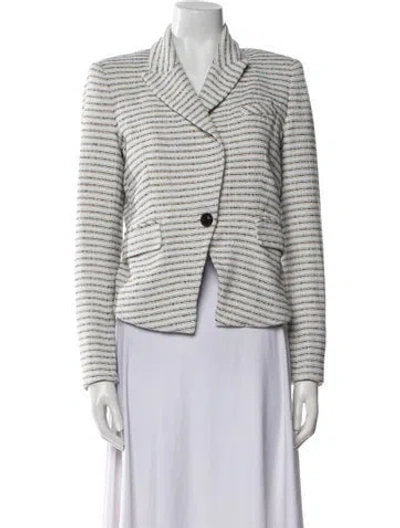 Pre-owned Veronica Beard Tweed Pattern Blazer In Multi