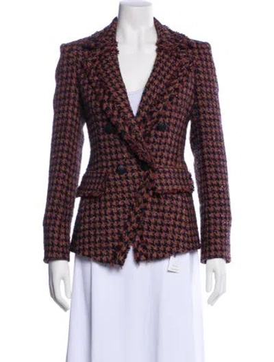 Pre-owned Veronica Beard Tweed Pattern Blazer In Multi