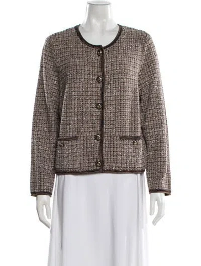 Pre-owned Veronica Beard Tweed Pattern Blazer In Multi