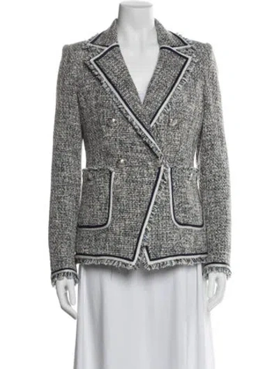 Pre-owned Veronica Beard Tweed Pattern Blazer In Multi