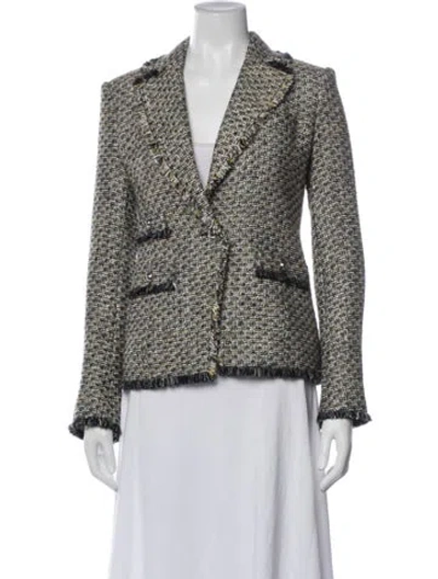 Pre-owned Veronica Beard Tweed Pattern Blazer In Multi