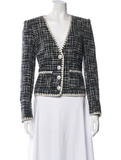 Pre-owned Veronica Beard Tweed Pattern Blazer In Multi