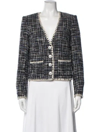 Pre-owned Veronica Beard Tweed Pattern Blazer In Multi