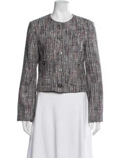 Pre-owned Veronica Beard Tweed Pattern Blazer In Multi