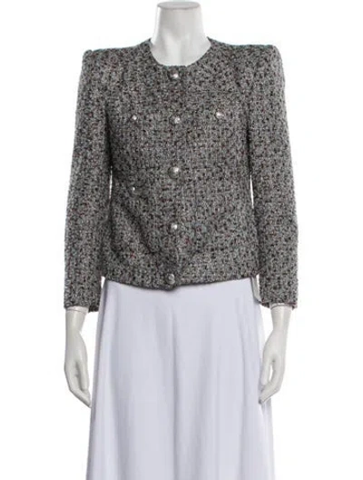 Pre-owned Veronica Beard Tweed Pattern Blazer In Multicolor