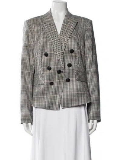 Pre-owned Veronica Beard Tweed Pattern Blazer In Neutral