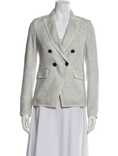 Pre-owned Veronica Beard Tweed Pattern Blazer In Neutral