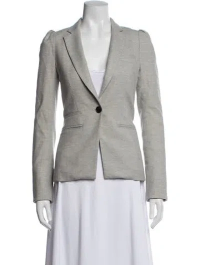 Pre-owned Veronica Beard Tweed Pattern Blazer In Neutral