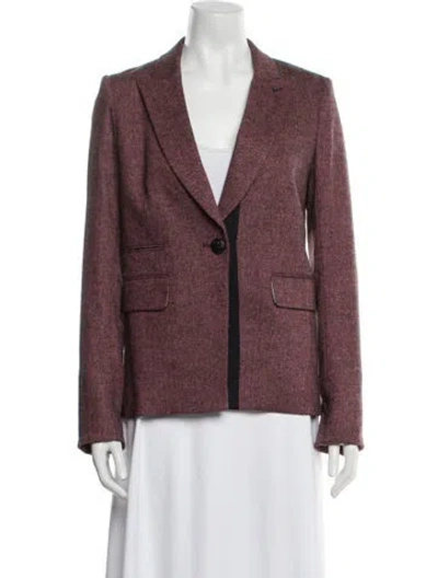 Pre-owned Veronica Beard Tweed Pattern Blazer In Pink