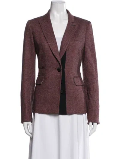 Pre-owned Veronica Beard Tweed Pattern Blazer In Pink