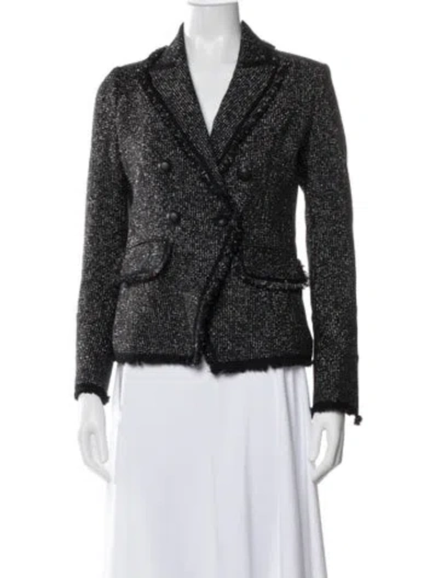 Pre-owned Veronica Beard Tweed Pattern Blazer W/ Tags In Black