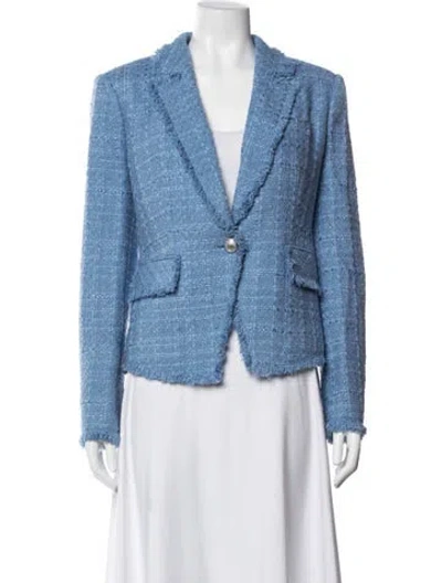 Pre-owned Veronica Beard Tweed Pattern Blazer W/ Tags In Blue