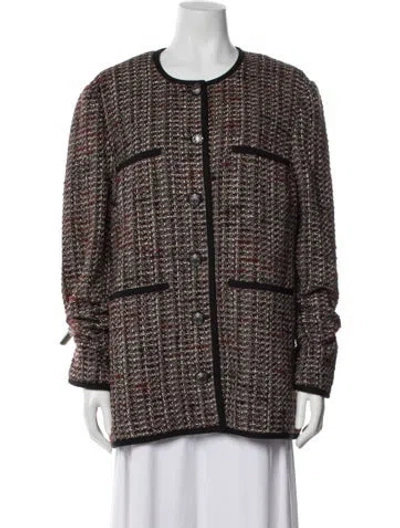 Pre-owned Veronica Beard Tweed Pattern Blazer W/ Tags In Brown