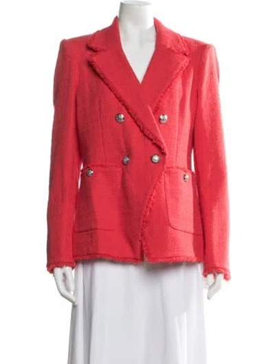 Pre-owned Veronica Beard Tweed Pattern Blazer W/ Tags In Pink