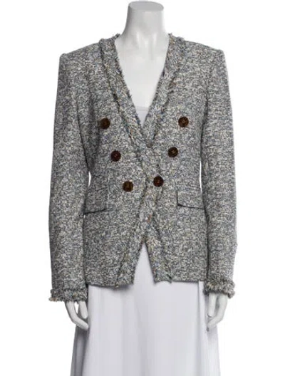 Pre-owned Veronica Beard Tweed Pattern Blazer W/ Tags In White