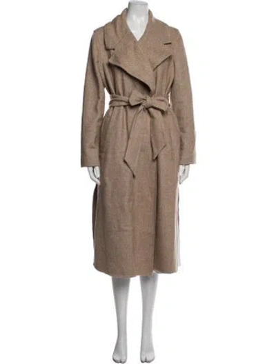 Pre-owned Veronica Beard Tweed Pattern Coat In Neutrals
