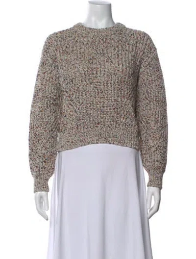 Pre-owned Veronica Beard Tweed Pattern Crew Neck Sweater In Neutral