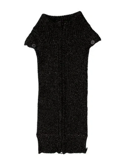 Pre-owned Veronica Beard Tweed Pattern Dickey In Black/metallic