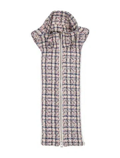 Pre-owned Veronica Beard Tweed Pattern Dickey In Gray