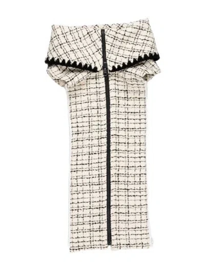 Pre-owned Veronica Beard Tweed Pattern Dickey In Neutrals