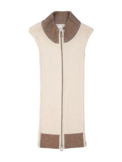Pre-owned Veronica Beard Tweed Pattern Dickey In Neutrals