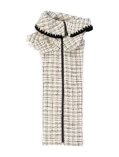Pre-owned Veronica Beard Tweed Pattern Dickey In Neutrals