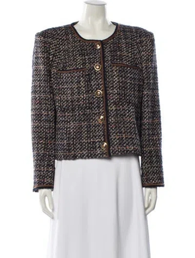 Pre-owned Veronica Beard Tweed Pattern Evening Jacket