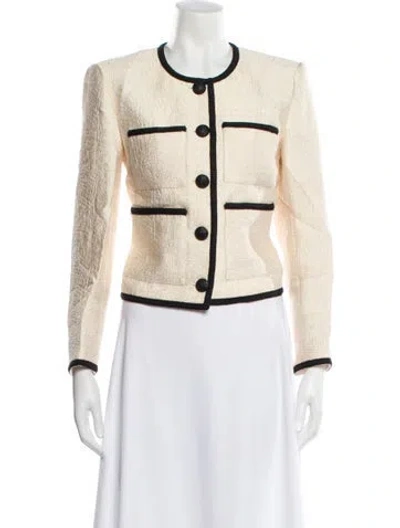 Pre-owned Veronica Beard Tweed Pattern Evening Jacket