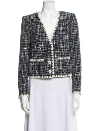 Pre-owned Veronica Beard Tweed Pattern Evening Jacket In Multi