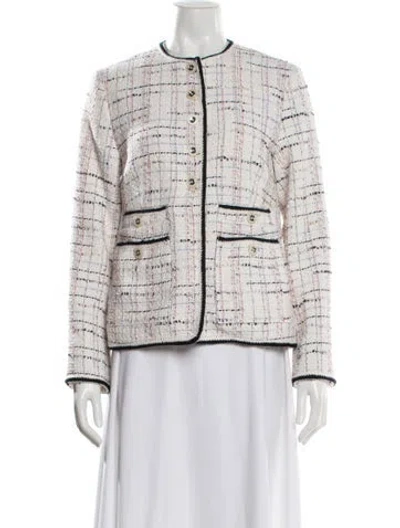 Pre-owned Veronica Beard Tweed Pattern Evening Jacket In Multi