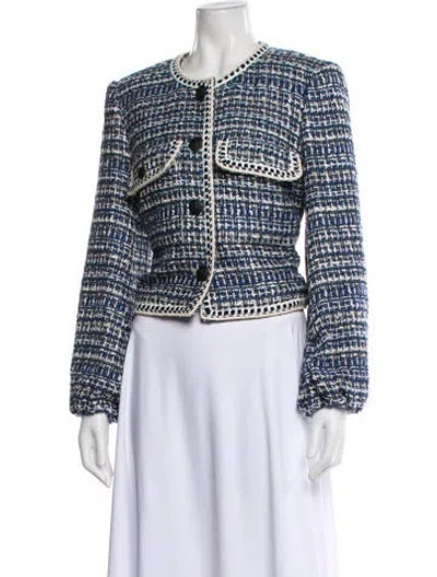 Pre-owned Veronica Beard Tweed Pattern Evening Jacket In Multi
