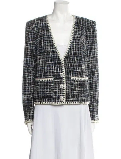 Pre-owned Veronica Beard Tweed Pattern Evening Jacket In Multi