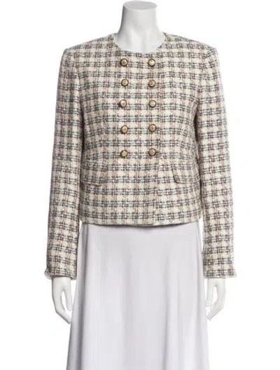 Pre-owned Veronica Beard Tweed Pattern Evening Jacket In Multi