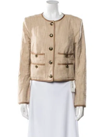 Pre-owned Veronica Beard Tweed Pattern Evening Jacket In Neutral