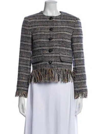 Pre-owned Veronica Beard Tweed Pattern Evening Jacket W/ Tags In Multi