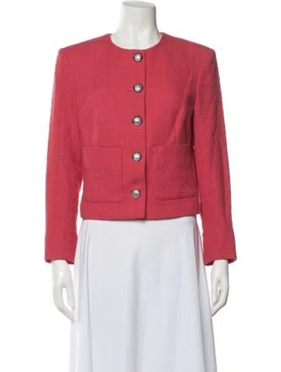 Pre-owned Veronica Beard Tweed Pattern Evening Jacket W/ Tags In Pink