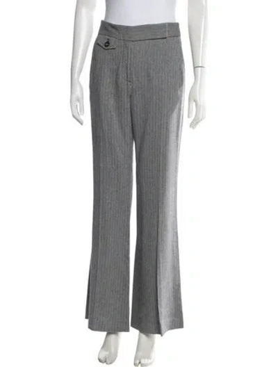 Pre-owned Veronica Beard Tweed Pattern Flared Pants In Black/white