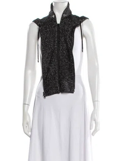 Pre-owned Veronica Beard Tweed Pattern Jacket In Black