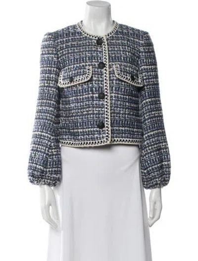 Pre-owned Veronica Beard Tweed Pattern Jacket In Multi