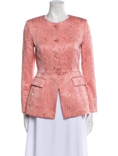 Pre-owned Veronica Beard Tweed Pattern Jacket In Pink