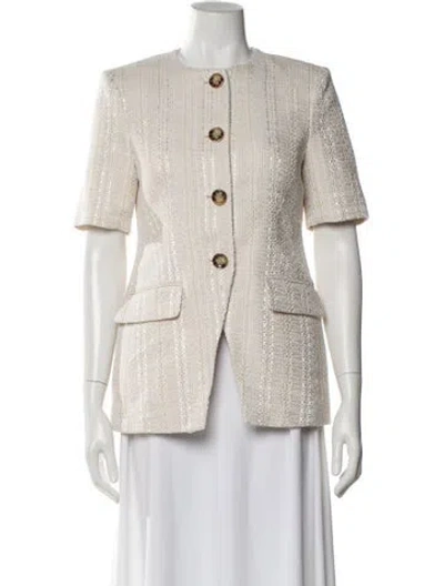 Pre-owned Veronica Beard Tweed Pattern Jacket W/ Tags In Neutral