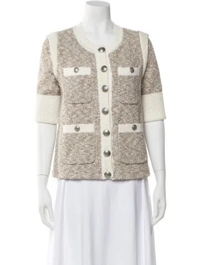 Pre-owned Veronica Beard Tweed Pattern Jacket W/ Tags In Neutral