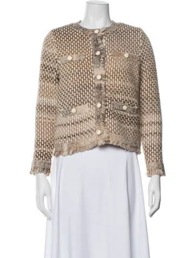 Pre-owned Veronica Beard Tweed Pattern Jacket W/ Tags In Neutral