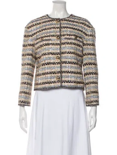 Pre-owned Veronica Beard Tweed Pattern Jacket W/ Tags In Neutral