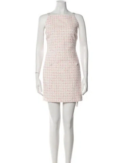 Pre-owned Veronica Beard Tweed Pattern Mini Dress W/ Tags In Pink