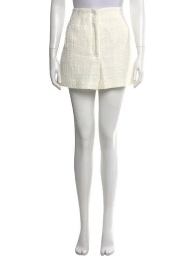 Pre-owned Veronica Beard Tweed Pattern Mini Shorts In Neutral