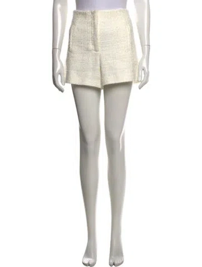 Pre-owned Veronica Beard Tweed Pattern Mini Shorts In Neutrals