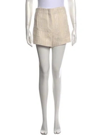 Pre-owned Veronica Beard Tweed Pattern Mini Shorts In Neutrals